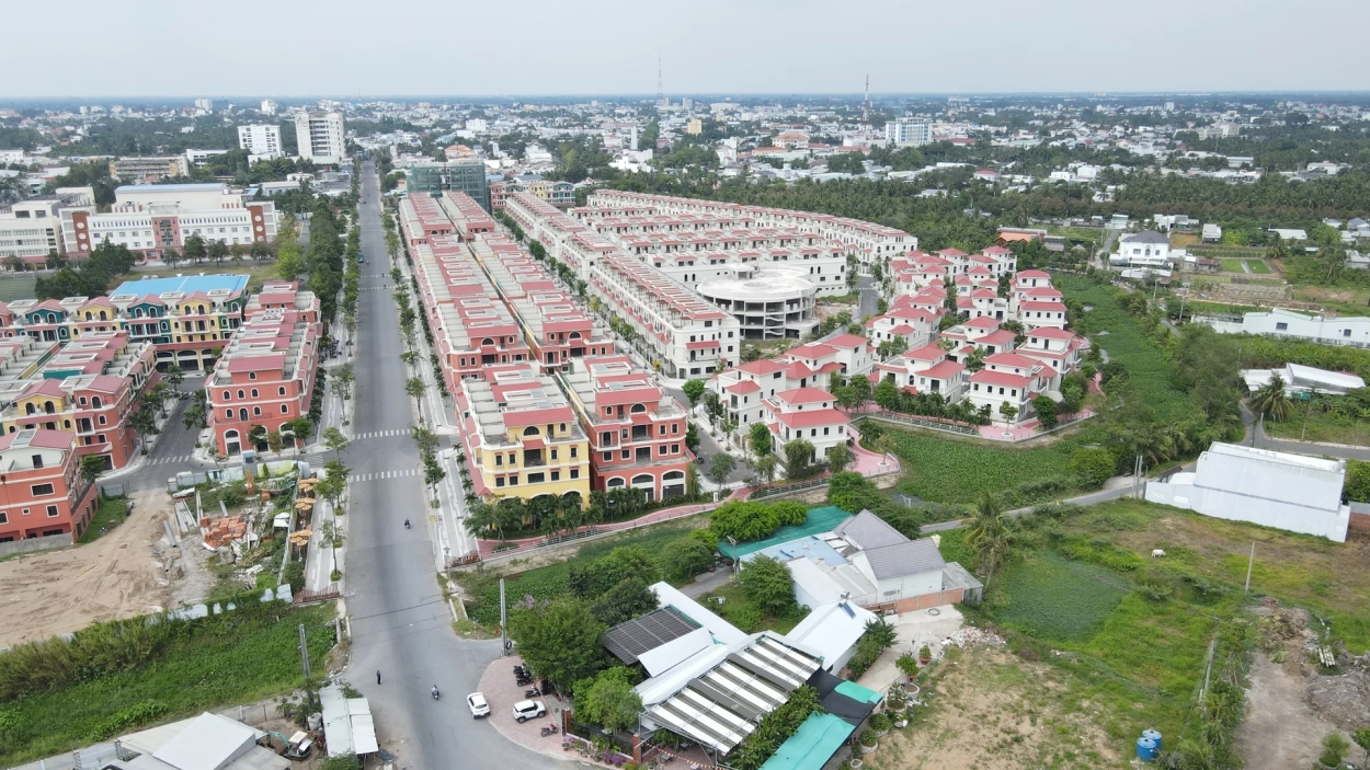 T&t Elite Rivera Vĩnh Long Hình ảnh tiến độ tổng thể nhìn từ trên cao
